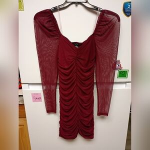 Rue21 Burgundy Long Sleeve Dress
